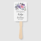 Roze Lavendel Blooms Trouwprogramma Handwaaier (Voorkant)