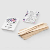 Roze Lavendel Blooms Trouwprogramma Handwaaier (Niet-gemonteerd)