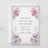 Roze Lavendel Botanische Tuin Bloemen Christelijk Kaart (Achterkant)