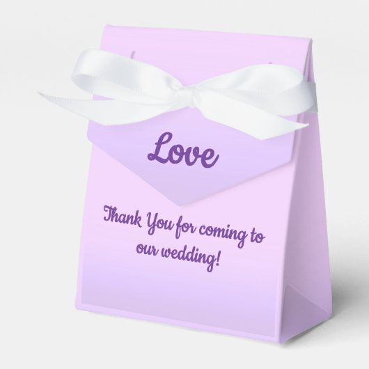 Roze Lavendel Bruiloft Favor Box Bedankdoosjes (Voorkant Zijde)