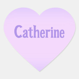 Roze lavendel Catherine hart sticker