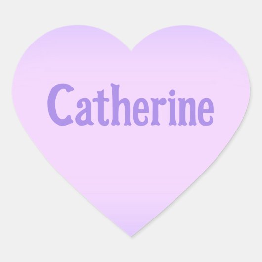 Roze lavendel Catherine hart sticker (Voorkant)