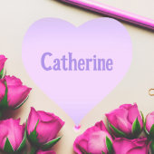 Roze lavendel Catherine hart sticker
