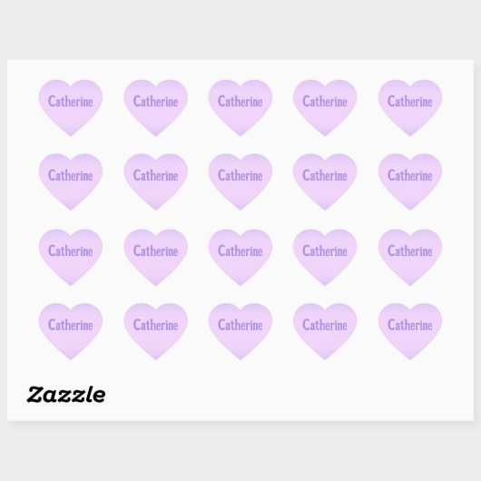 Roze Lavendel Catherine Heart Sticker (Vel)