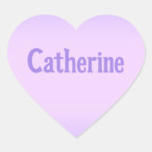 Roze Lavendel Catherine Heart Sticker (Voorkant)