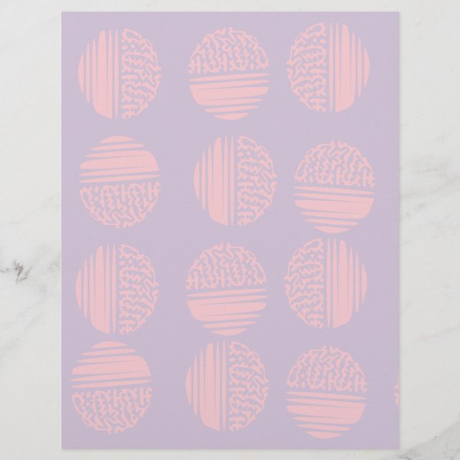 Roze & Lavendel Cirkel Scrapbook Papier (Voorkant)