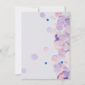 Roze & Lavendel Confetti Meisjes Verjaardagsfeestj Kaart (Achterkant)