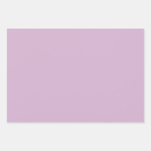 Roze Lavendel Effen Kleur Inpakpapier Vel (Voorkant 3)