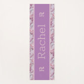 Roze Lavendel Elegant Eenvoudig Minimaal Monogram Yogamat (Voorkant)