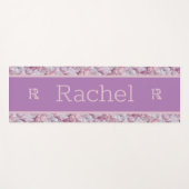 Roze Lavendel Elegant Eenvoudig Minimaal Monogram Yogamat (Voorkant (horizontaal))