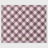 roze, lavendel en bruin geruite cadeauverpakking cadeaupapier (Vlak)