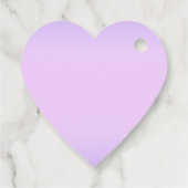Roze Lavendel Hart Bedankjes Labels (Achterkant)