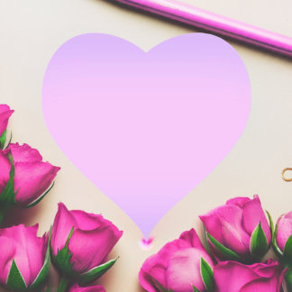 Roze lavendel hart sticker