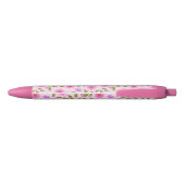 Roze Lavendel Kantige Daisy Pen (Achterkant)