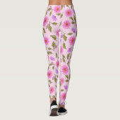 Roze Lavendel Lacy Daisy Leggings (Achterkant)