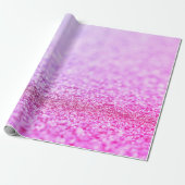 Roze lavendel licht faux glitter schittert cadeaupapier (Uitgerold)