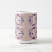 Roze Lavendel MidCentury Modern Morfende Mok (Midden)