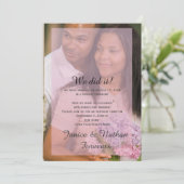 Roze Lavendel Overlay Foto Receptie Uitnodigen Kaart (Staand voorkant)