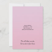 Roze Lavendel Overlay Foto Receptie Uitnodigen Kaart (Achterkant)