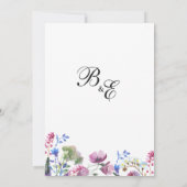 Roze lavendel paarse wilde bloem Save the Date Kaart (Achterkant)