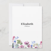 Roze lavendel paarse wilde bloem Vrijgezellenfeest Kaart (Achterkant)