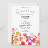 Roze lavendel paarse wilde bloem Vrijgezellenfeest Kaart (Voorkant)