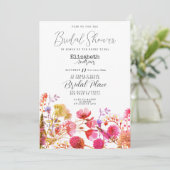 Roze lavendel paarse wilde bloem Vrijgezellenfeest Kaart (Staand voorkant)