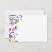 Roze lavendel paarse wilde bloem zomer bruidsmeisj kaart (Achterkant)