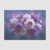 Roze Lavendel Roos Boeket Decoupage Tissuepapier (Voorkant)