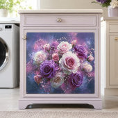Roze Lavendel Roos Boeket Decoupage Tissuepapier