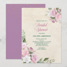 Roze Lavendel Rozen Vrijgezellenfeest Kaart