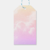 Roze Lavendel Vlinder Meisje Baby shower Cadeaulabel (Achterkant)