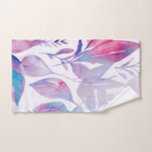 Roze, lavendel Waterverf bladeren Handdoek (Handdoek)
