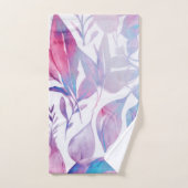 Roze, lavendel Waterverf bladeren Handdoek (Handdoek)