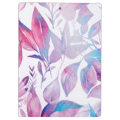 Roze, lavendel Waterverf bladeren Klembord (Achterkant)