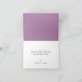 Roze Lavendel Waterverf Bloemen Bruiloft Dank u Bedankkaart (Binnen)