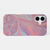 Roze & Lavendel Wervelende Hoes voor Telefoon iPhone 16 Hoesje (Achterkant horizontaal)