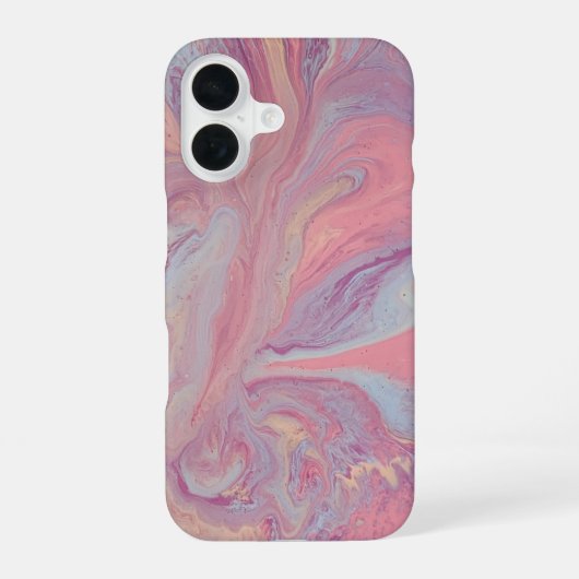 Roze & Lavendel Wervelende Hoes voor Telefoon iPhone 16 Hoesje (Achterkant)