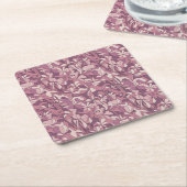 Roze Lavendelbloemen Camo Onderzetter Set (Schuin)