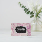 *~* Roze lavender Beauty Artist Diamond Bling Visitekaartje (Staand voorkant)