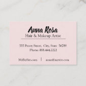 *~* Roze lavender Beauty Artist Diamond Bling Visitekaartje (Achterkant)