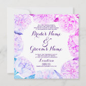 Roze lavender blue waterverf floral Weddenschap Kaart (Voorkant)