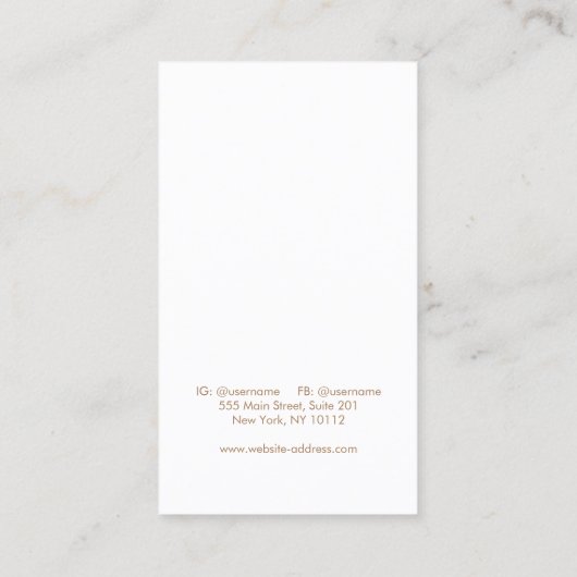 Roze lavender die juwelenvertoning verkrijgt visitekaartje (Achterkant)