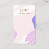 Roze lavender die juwelenvertoning verkrijgt visitekaartje (Voorkant)