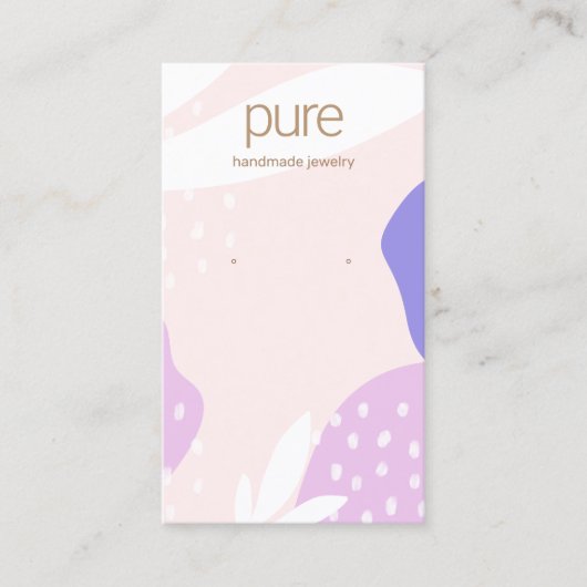 Roze lavender die juwelenvertoning verkrijgt visitekaartje (Voorkant)