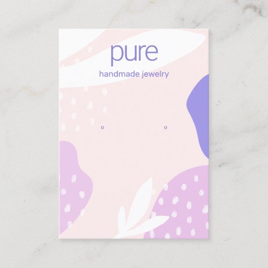 Roze lavender die juwelenvertoning verkrijgt visitekaartje (Voorkant)