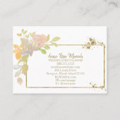 *~* Roze lavender Elegant Gold Flower Glitter Visitekaartje (Achterkant)