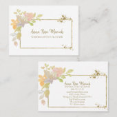 *~* Roze lavender Elegant Gold Flower Glitter Visitekaartje (Voorkant / Achterkant)