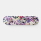  roze lavender florale illustratie skateboard (Horizontaal)