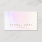 Roze lavender gradiënt Marmer Elegant Beauty Visitekaartje (Voorkant)